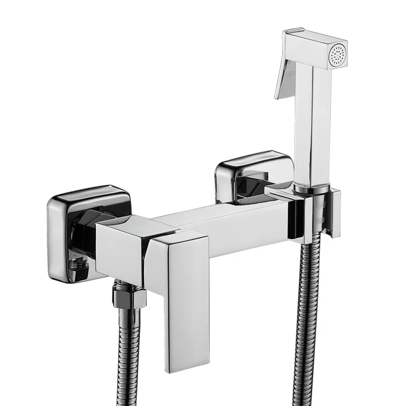 

ZYIKM Simple Gun Grey Bathroom Shower Spray Gun Cold And Hot Mixer Shower Head Wall Mounted Shower System Set For Bathroom