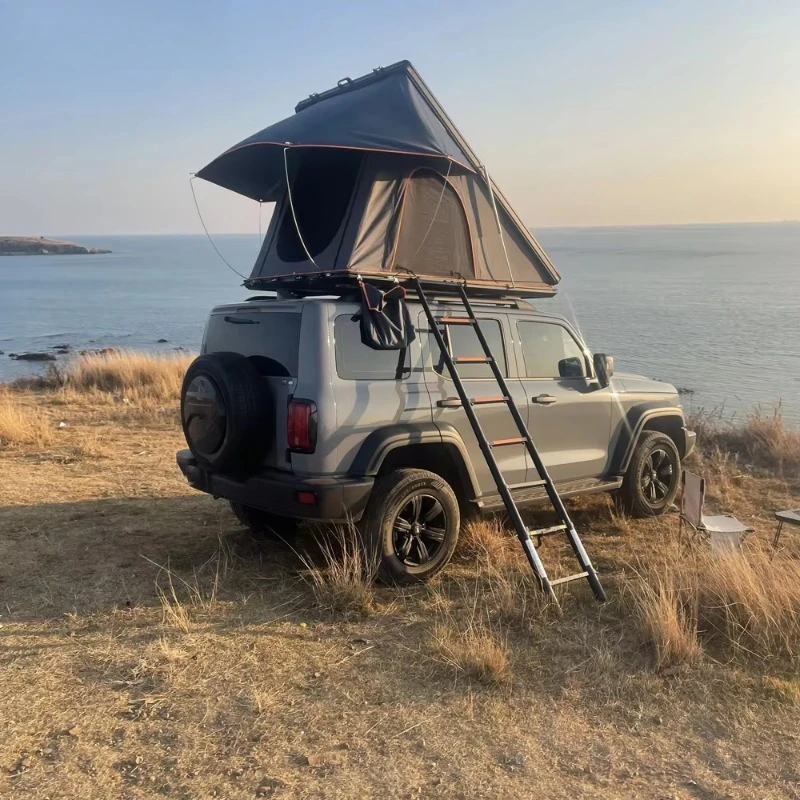 2026 Suitable For Photography Enthusiasts Portable Aluminum Triangle Hard Shell Rooftop Tent