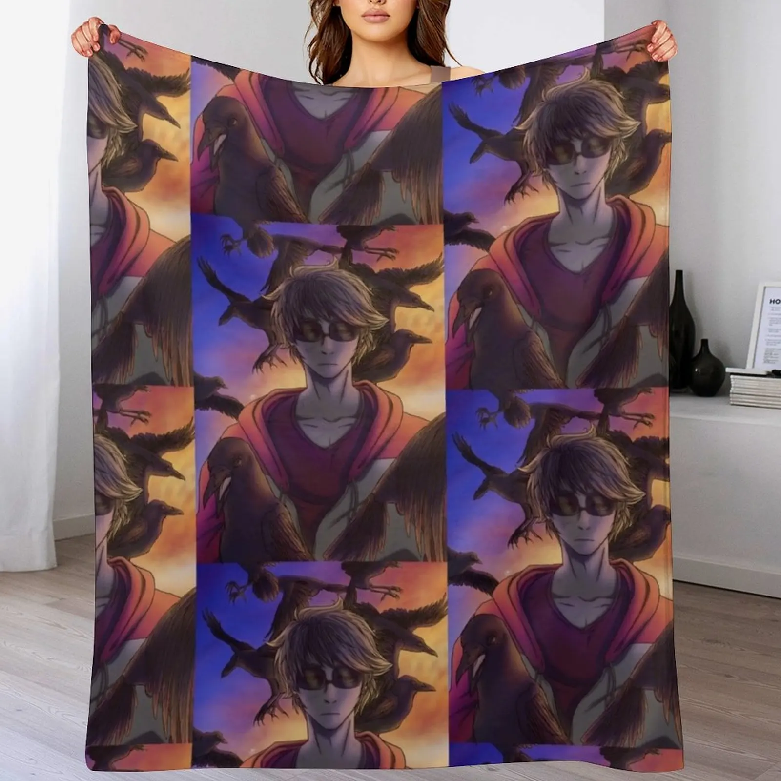 

dave strider-homestuck Throw Blanket Sofa Quilt funny gift Vintage valentine gift ideas Blankets