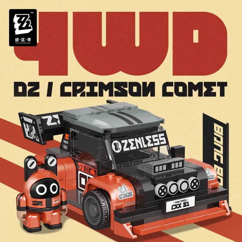 

[Genuine] miHoYo Game Zenless Zone Zero Speed Legend Series Bangboo Car Assembly Building Blocks Cartoon Doll Cosplay Xmas Gifts