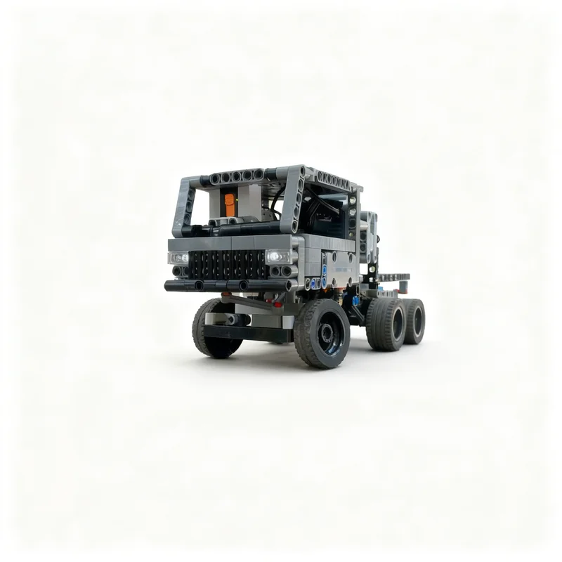 482 peças MOC Caminhão de Teste Técnico Compacto, Apenas Motores M, Blocos de Montar para Modelismo, Ideia de Arquitetura, Presentes de Natal, Brinquedos Educativos