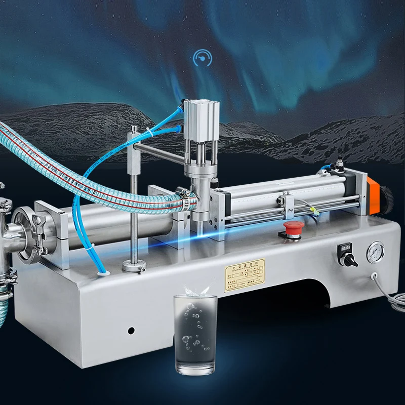 10ML-1000ML Pneumatic Liquid Filling Machine with Piezometer Commercial Automatic Bottle Filler for Oil Cosmetic Beverage