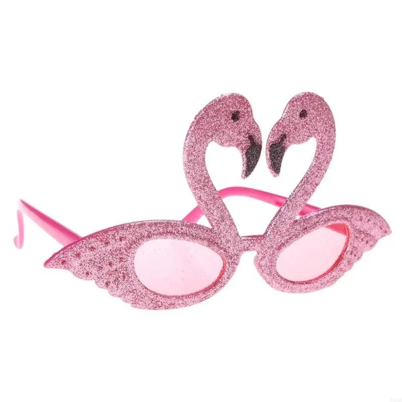 Sequin Frame Flamingo Lens Girl Carnivals Sunglasses Small Frame Eyeglass 6XDA