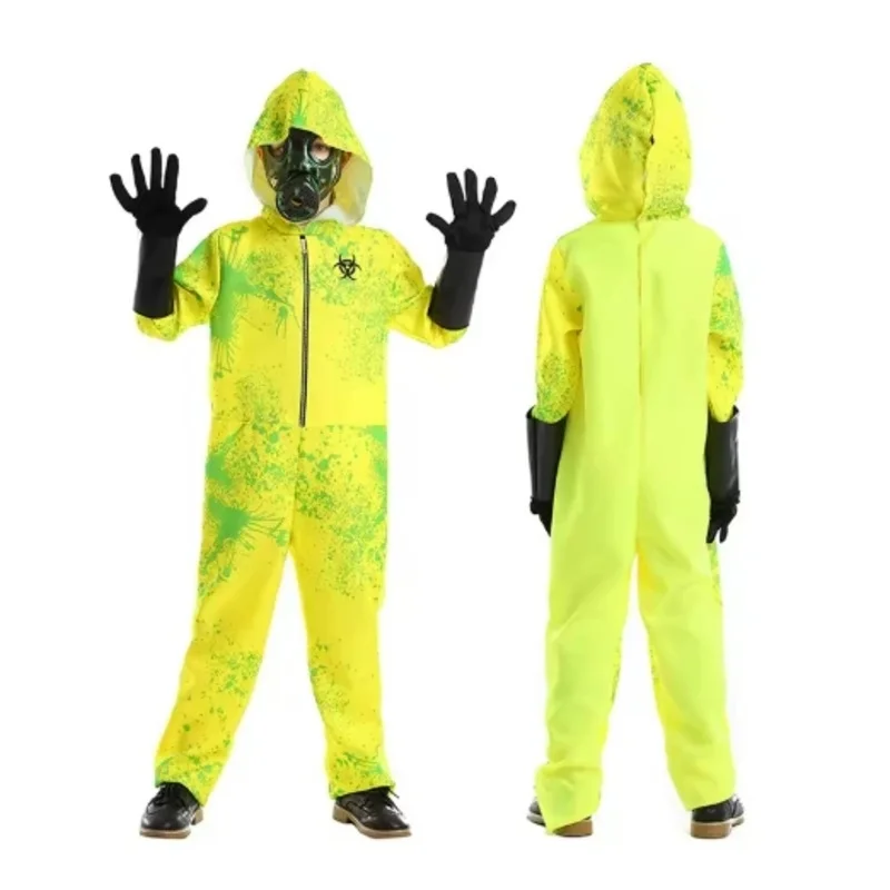 Хэллоуин ребенок зомби-резидент биохимическая защитная одежда костюм злой Пурим мальчик девочка радиационная защита комбинезон реквизит