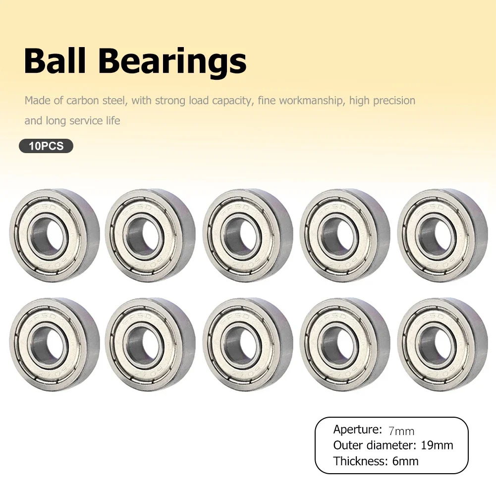 10Pcs 608ZZ Skateboard Ball Bearings Single Row Miniature Bearing 8x22x7mm Ball Bearings for Skateboards Inline Skates Scooters