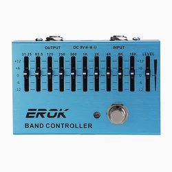 EROK Ten-Band Eq Effect Pedals Electric Guitar Band Controller Effect Pedal Guitar Accessories True Bypass Design