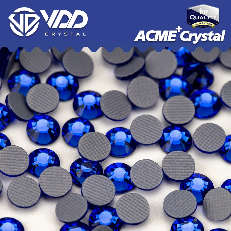 VDD 030 Sapphire ACME+ Hot-Fix Strasssteine Hochwertige AAAAA Glaskristall Flachsteine ACME-030 – Detail 2
