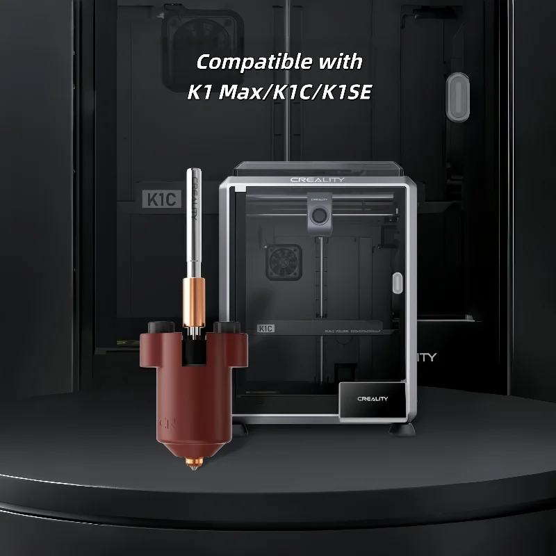 

Creality K1C/K1 MAX/K1/K1 SE Ceramic Heating Block Kit(New Version) with Quick-Swap Nozzle, Snap Link Upgrade-High Flow Printing