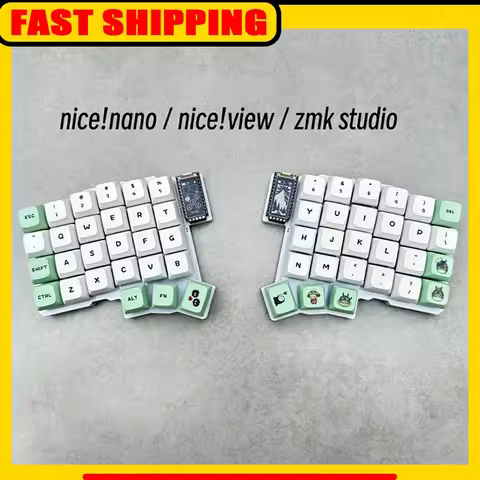 Silakka54 Split Keyboard 2mode Wired Bluetooth Keyboards Ergonomics With Screen Support ZMK Studio Custom Pc Gamer Accessories