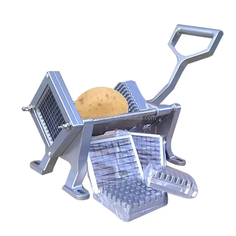 Manual Potato Chipper 3 Blades Vegetable Cutter 8mm 10mm 12mm Slicer for Fruit Kitchen Tool Handheld French Fry Maker Device