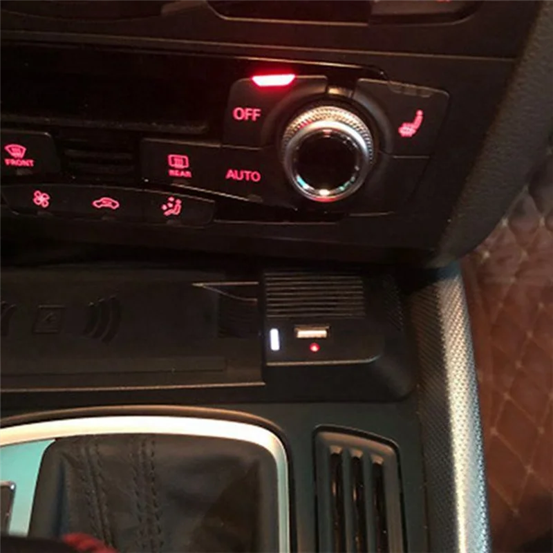 

New Arrival Black Car Wireless Charger For A4L Q5 A5 S5 R5 SQ5 A4 Allroad 15W Fast Charger Charging Plate Phone Holder
