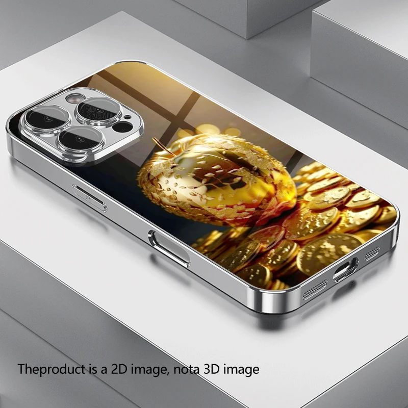 Apple PROTECT Golden Apple Shining Against the Background for iPhone 17/16e/16/15/14/13/12/Max/11/Pro/Plus Luxury Tempered Glass Prote - Aliexpress Deal