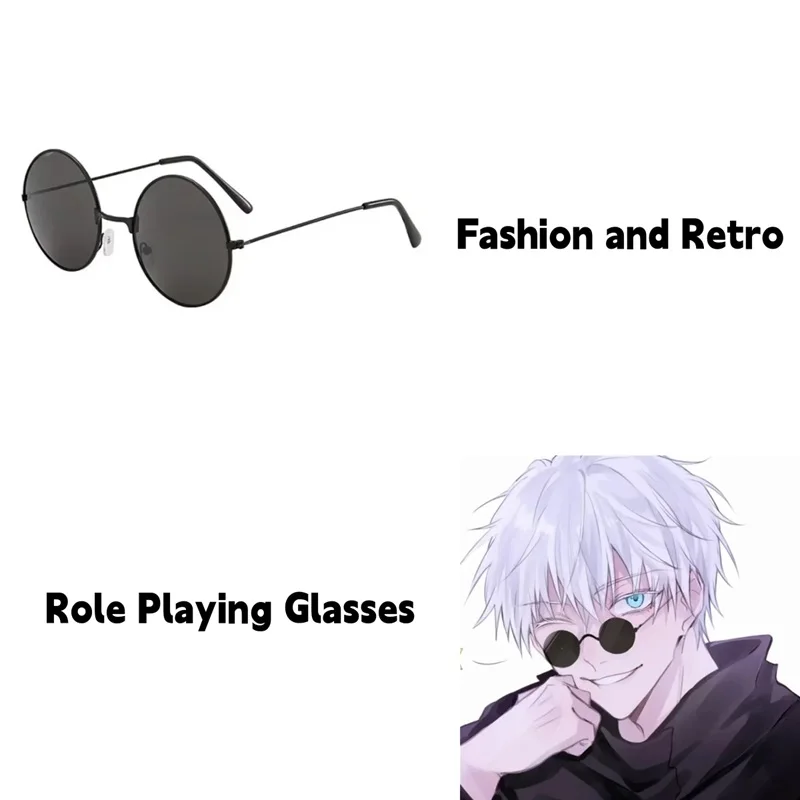 Cosplay Anime Vintage Transparent Fashion Glasses for Women Men  Anime Frame Round Adult Clothing Props Disguise Glasses Gifts