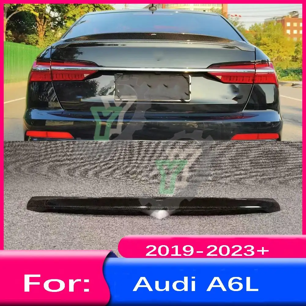 For Audi A6/A6L 2019-2023 TFSI True carbon fiber Car Rear Roof Trunk Spoiler Lip Window Wing   Allroad Avant Unserviceable！！！