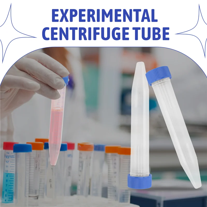 EDT-100 Stuks 10Ml Multifunctionele Plastic Fles Transparante Buis Monster Opslag Container Experimentele Centrifugebuis