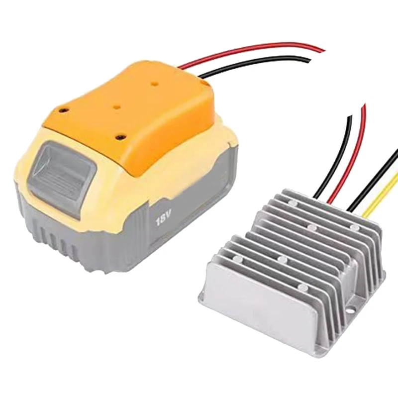 

Step Down Converter 20V To 12V Adapter For Dewalt 20V Li-Ion Battery,180W Automatic Buck Boost Converter Regulator