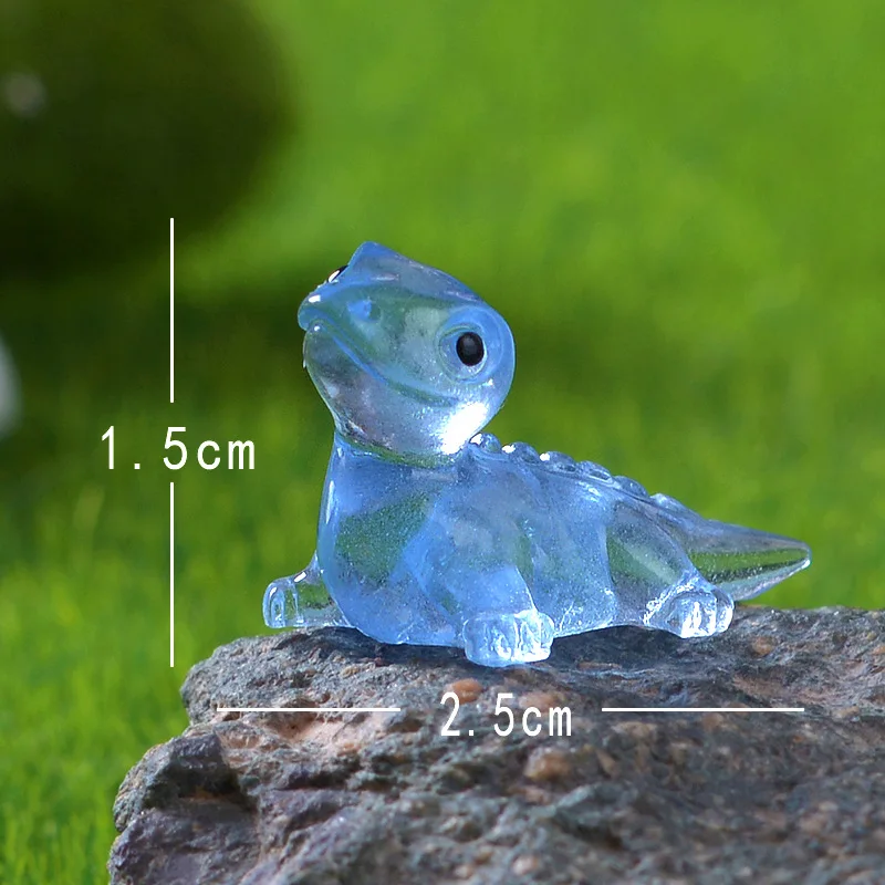 10PCS Mini Lizards Glow At Dark Lizard Vivarium DIY Accessories Mimiature Figurines Fairy Garden Decoration Kawaii Animals