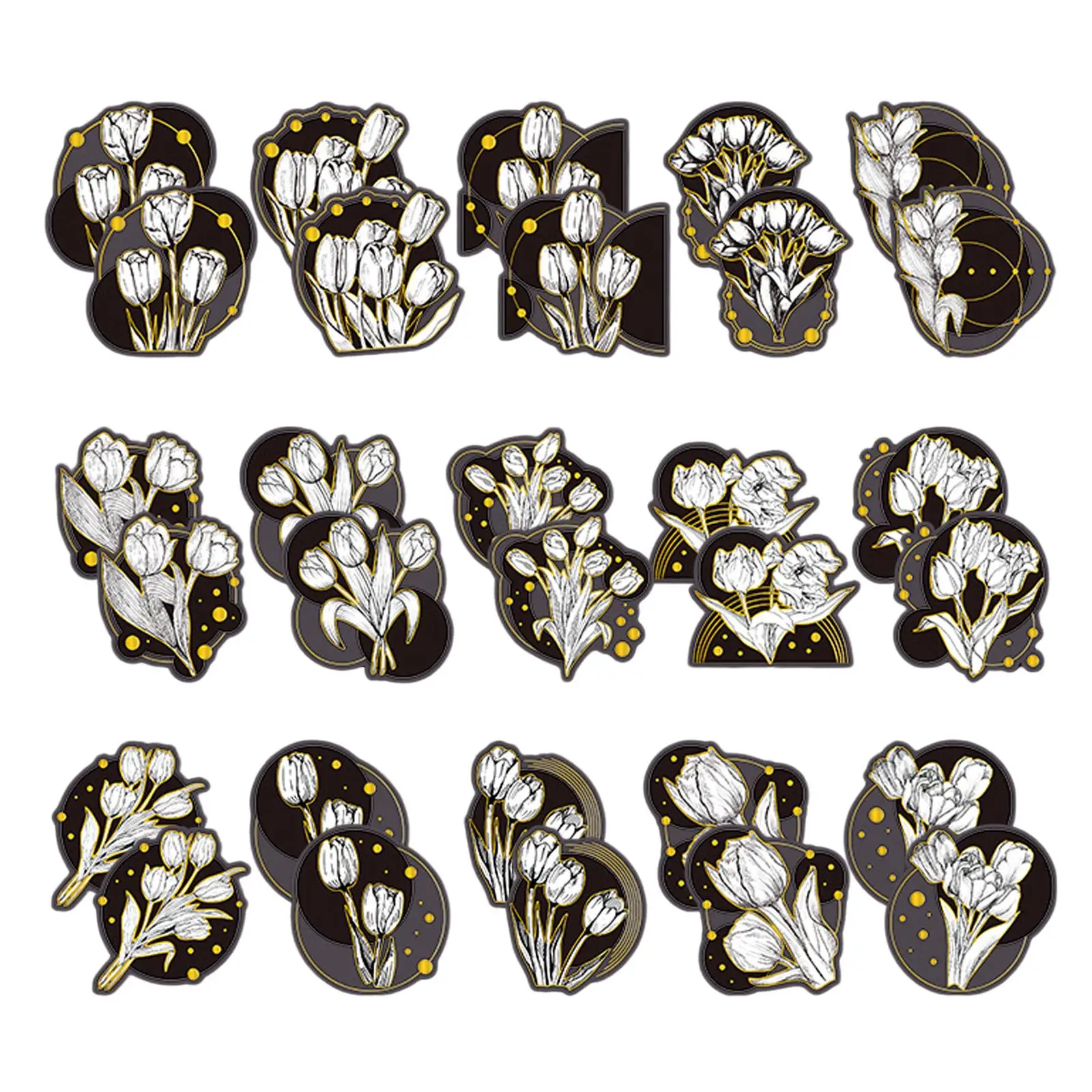 Hand Account Plants Sticker Tape Retro Flower DIY Handbook Waterproof Decorative PET Sticker for Scrapbook Journaling Art Craft