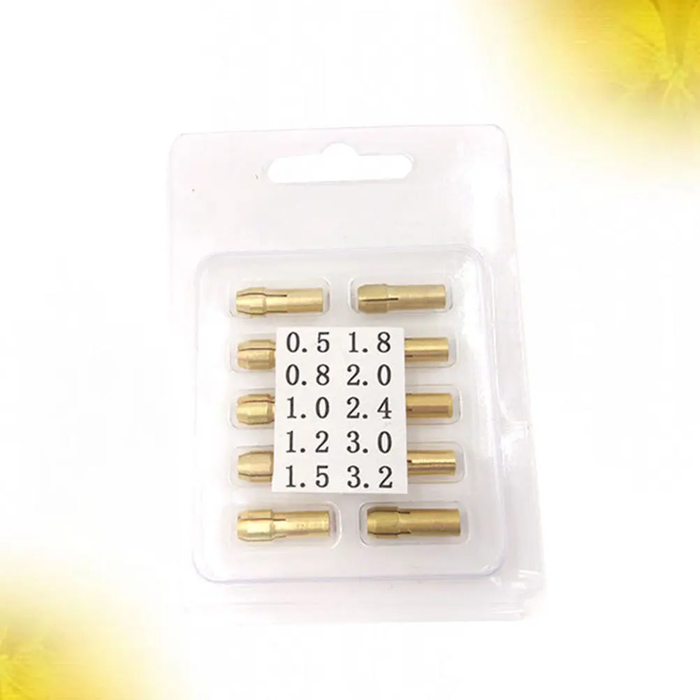 20 قطعة مطحنة كهربائية صغيرة كوليتس النحاس الحفر المشابك متعددة الوظائف.2 مللي متر الذاتي تشديد لهواية الأداة الدوارة #2