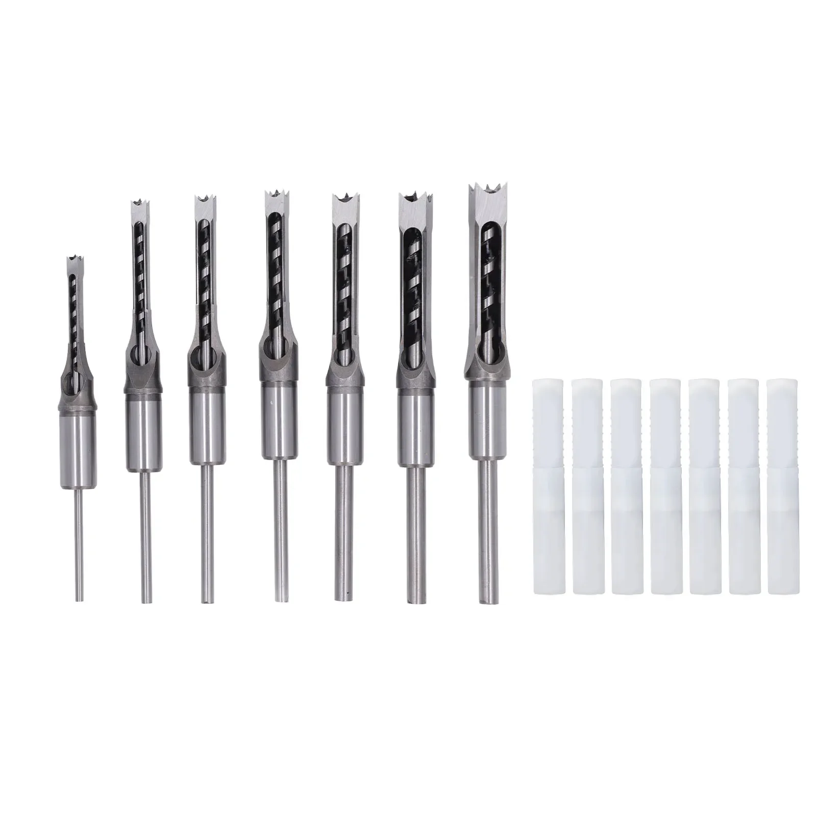 

7 PCS Square Hole Drill Bit Woodworking Square Drill Bits Sharply High Hardness HSS Labor Saving for Wood Products