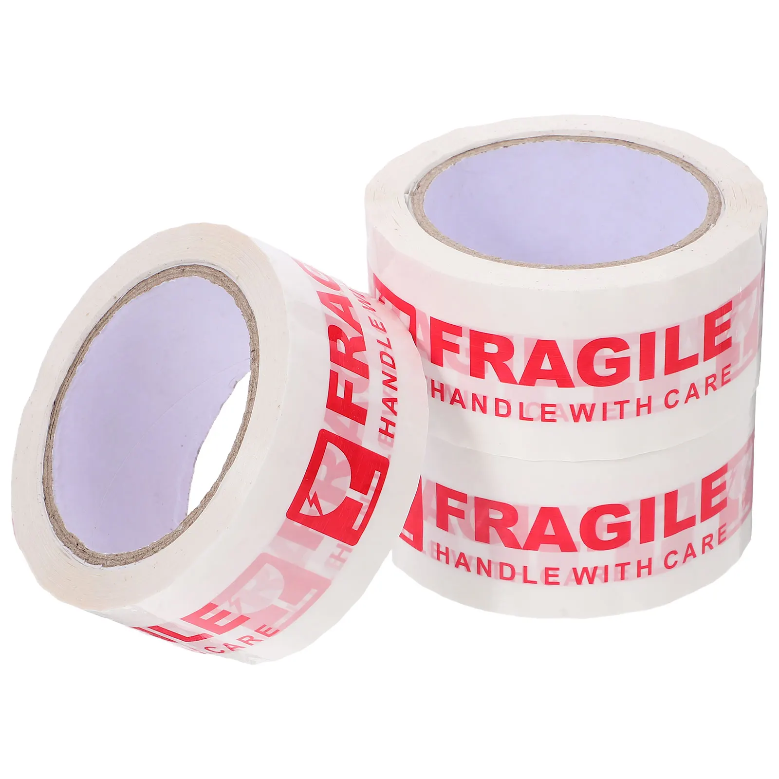 

3 Rolls Strong Adhesive Fragile Heavy Duty Packaging Clear Print Warning For Shipping Moving Box Tape Warning Packaging