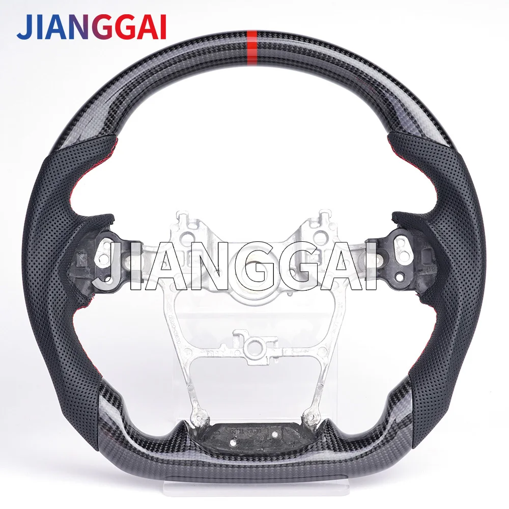 

Carbon Fiber Steering Wheel For Toyota Land Cruiser 300 LC300 2022 Steering Wheel Perforated Leather Modification Accessories