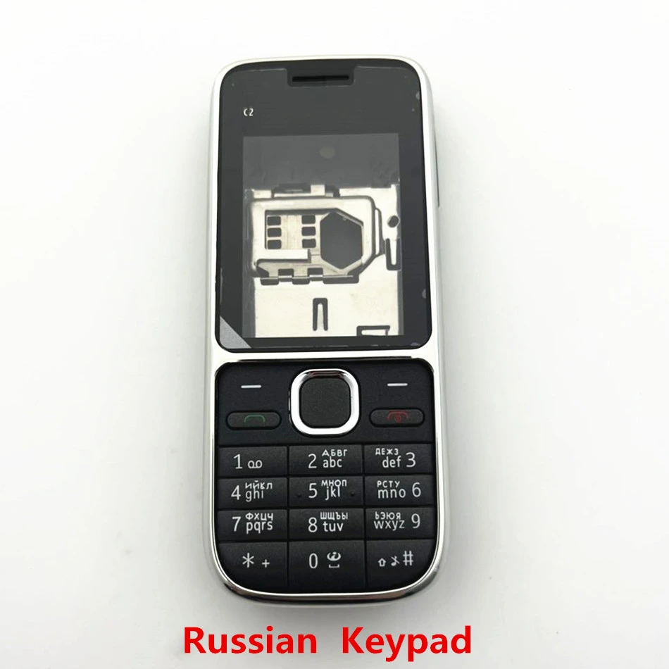 C2 Full Housing Cover For Nokia C2-01 Middle Frame Face Back Cove Hebrew / Russian / English Keypad