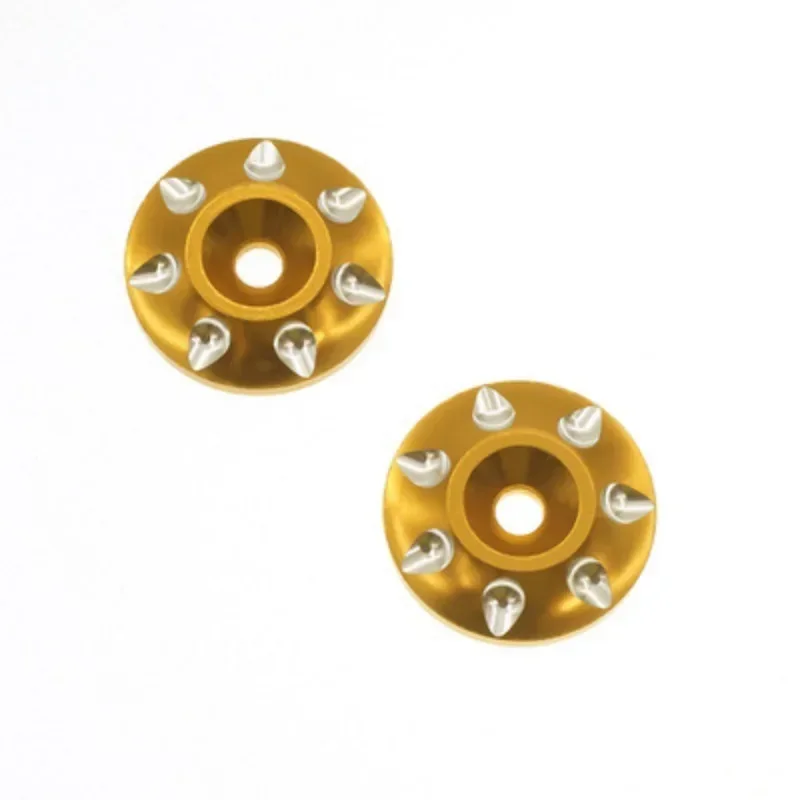 CatRC CatRC 2pcs Metal Wing Mounting Tail Washer M3 Screw Gasket For 1/10 1/8 RC Car Off Road Buggy Short Course Truck