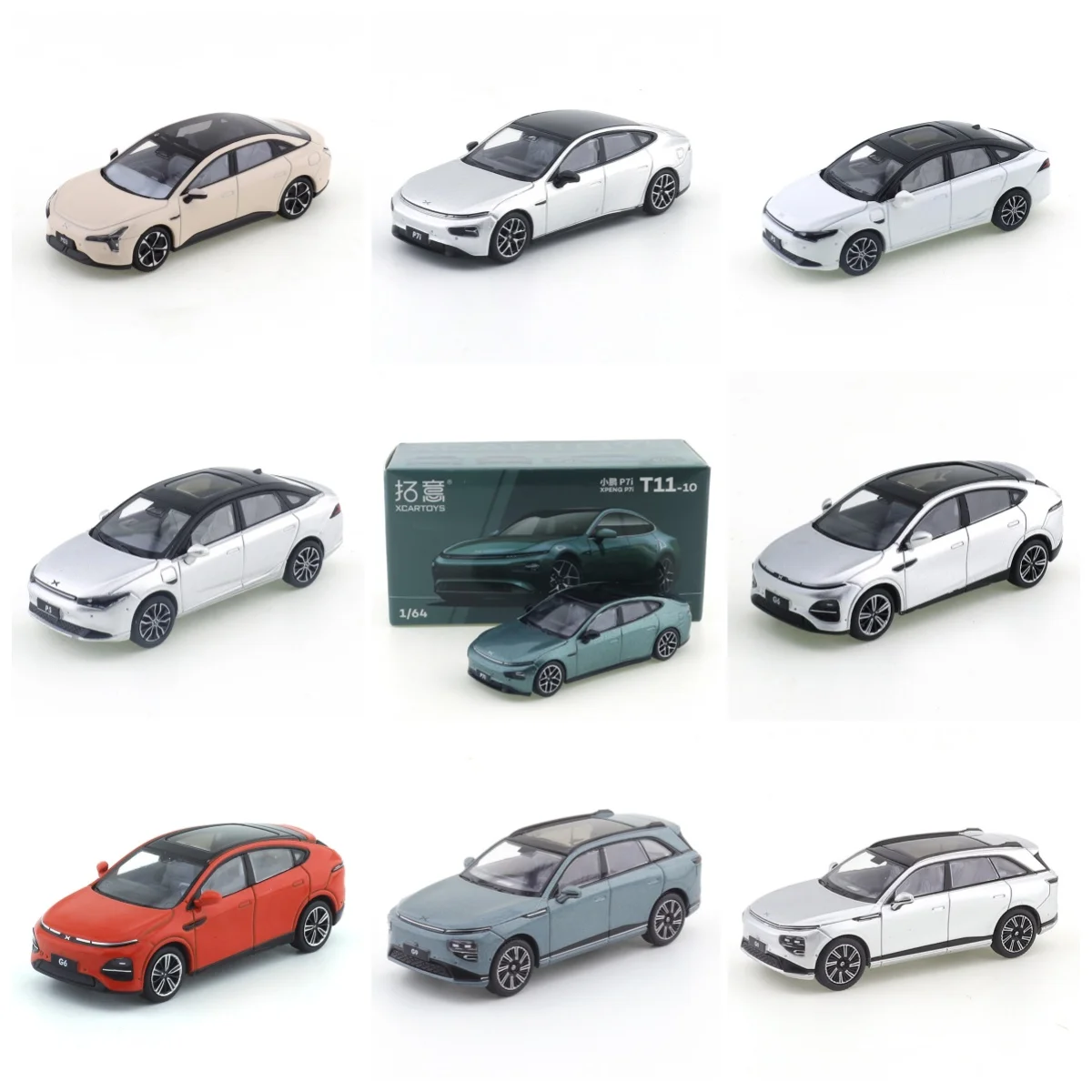 

XCARTOYS 1/64 Xiaopeng G9 P7 G6 Xingyue Silver Metal Alloy Diecast Car Model Boys Toy Gift Christmas Gift Collection Boys