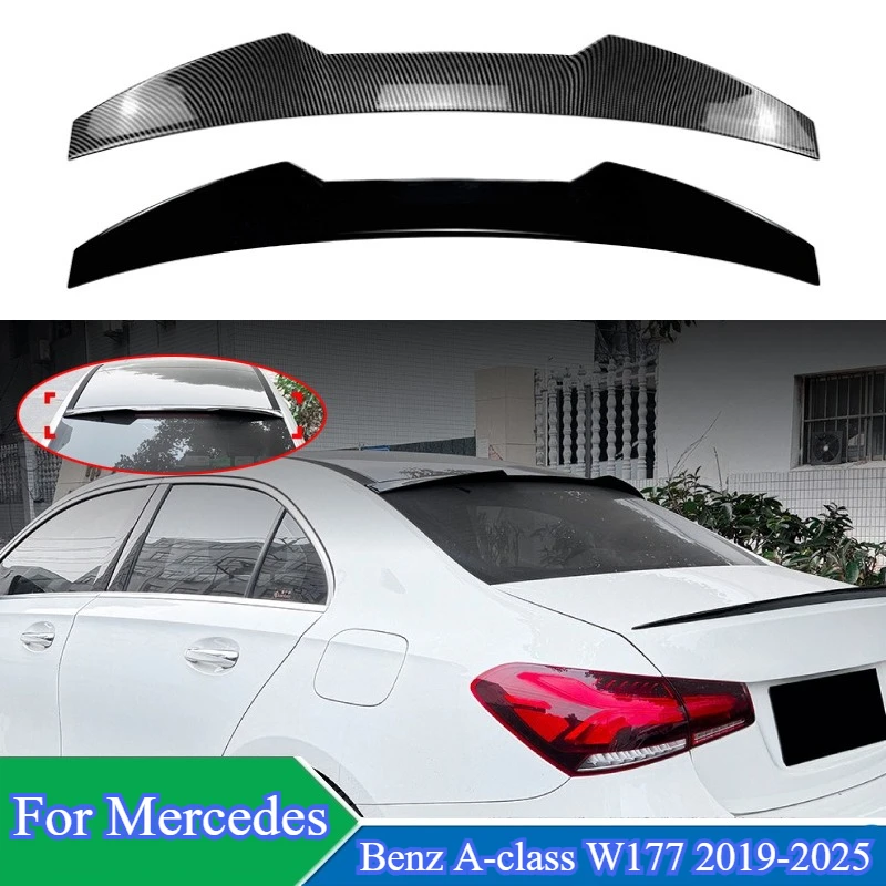 

For Mercedes Benz A-class W177 2019-2025 Sedan Style Rear Trunk Spoiler Wing Upper Racing Splitter Body Kits Tuning Accessories