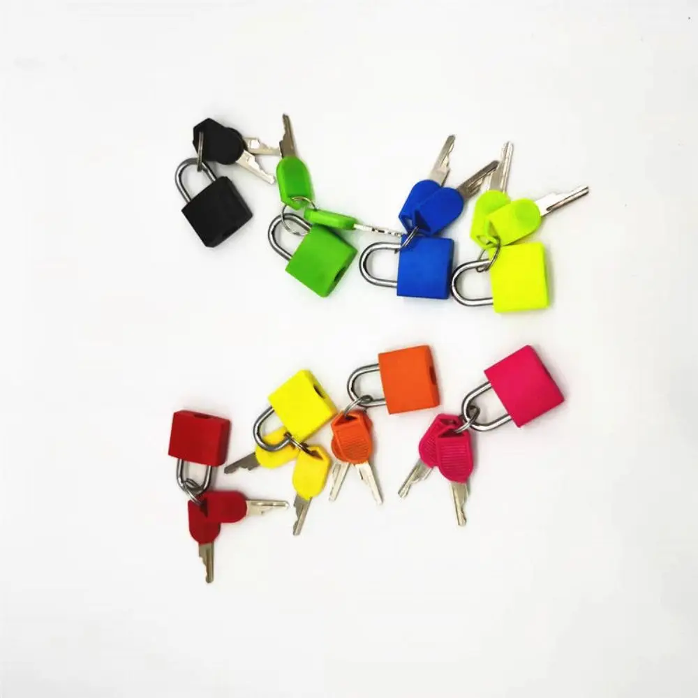 23mm Coloured Home Ornament Travel Supplies Suitcase Padlock Small Luggage Lock Cabinet Door Bookbag with 2 Keys