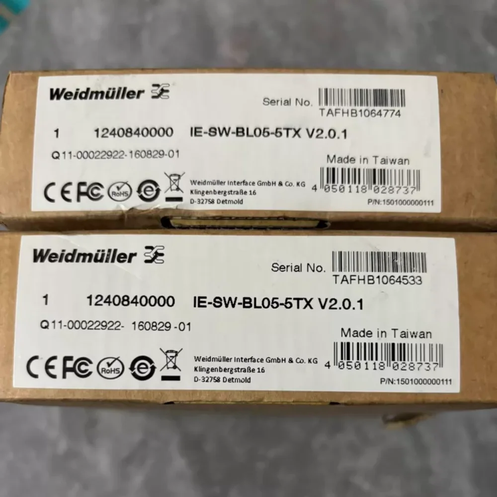 

Промышленный пятипортовый коммутатор Weidmuller IE-SW-BL05-5TX V2.0.1, артикул 1240840000 Совершенно новый, оригинальный продукт