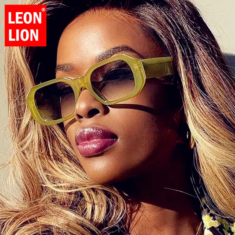 LeonLion Polygonal Square Sunglasses Women 2023 Brand Designer Eyewear Women/Men Small Frame Glasses Men Lentes De Sol Mujer