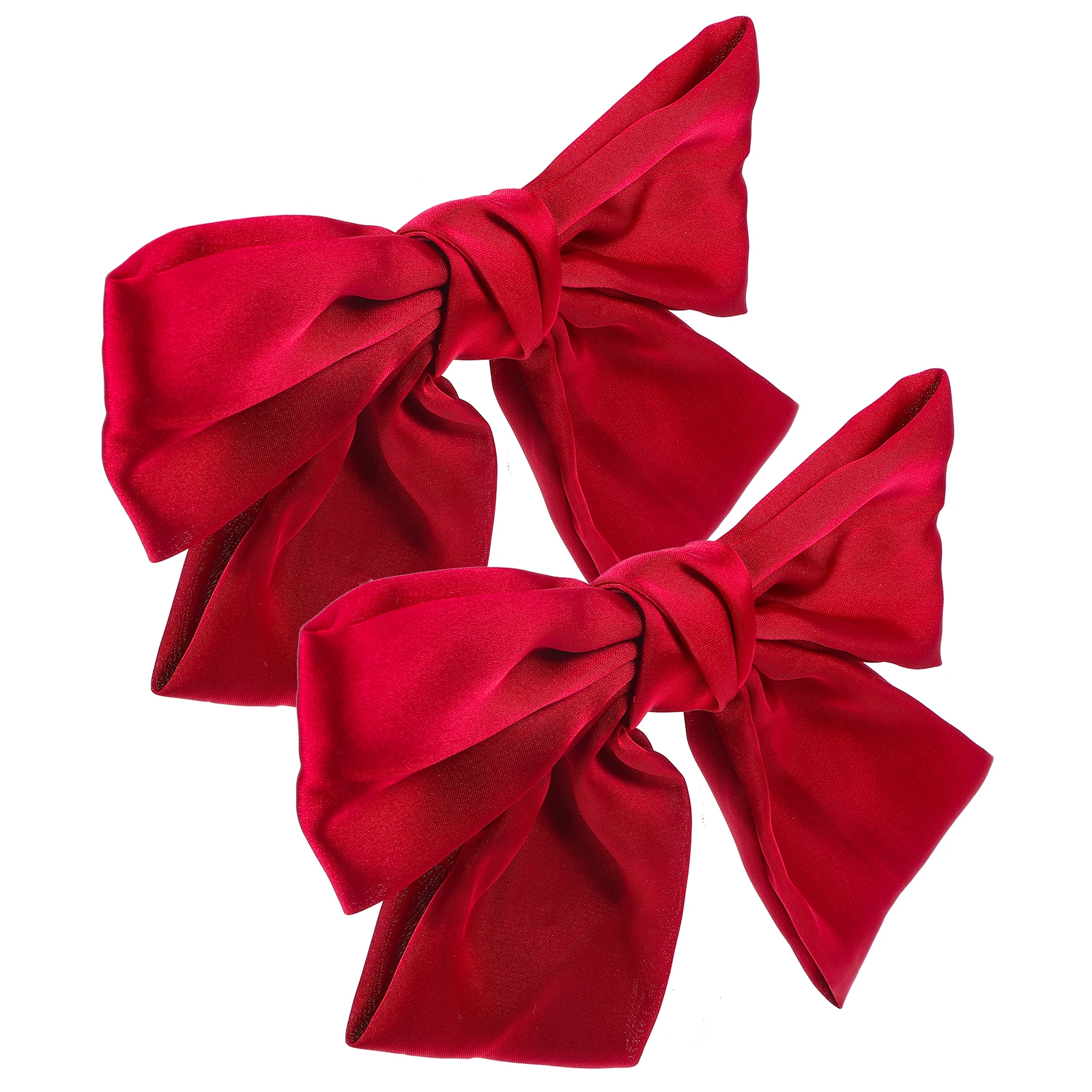 

2pcs Clip Women Big Bowknot Hairpin Bow Headdress Bow Barrette Non-Slip Hair Accessories For Daily Party Use Girls Ladies Chic