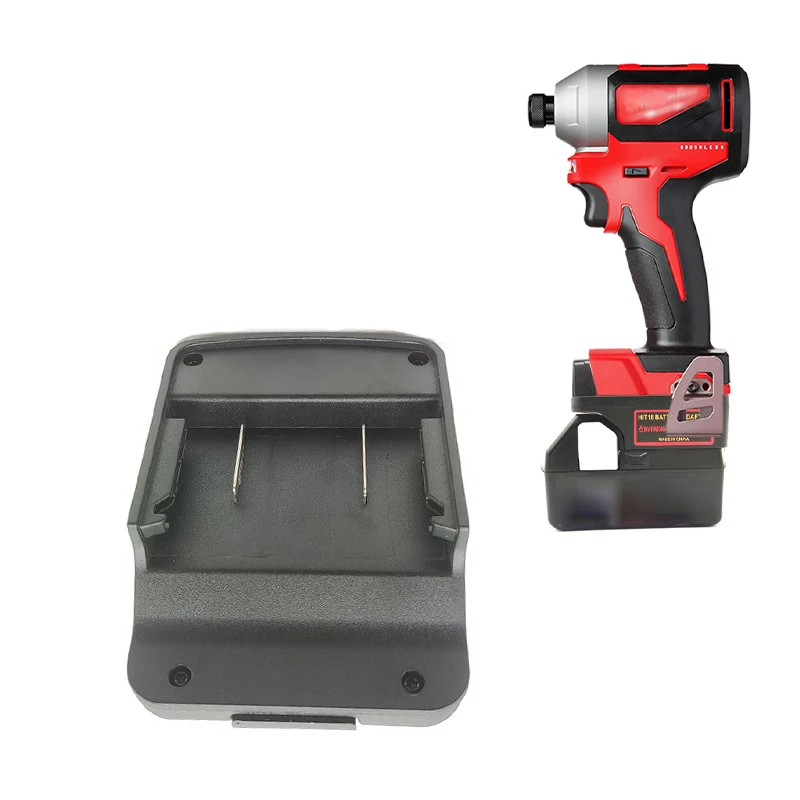 อะแดปเตอร์แปลงสำหรับ Hitachi/Hikoki 18V Li-Ion แบตเตอรี่แปลงสำหรับ Milwaukee 18V Baterai Litium กำลังไฟฟ้าเครื่องมือ