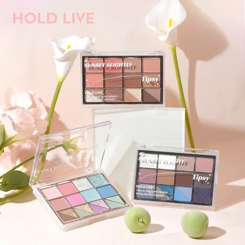 HOLD LIVE 16-Color Play Colour Light Series Eyeshadow Palette Matte Pearl Eyeshadow Blue Pink Purple Rare Makeup Beauty Cosmetic