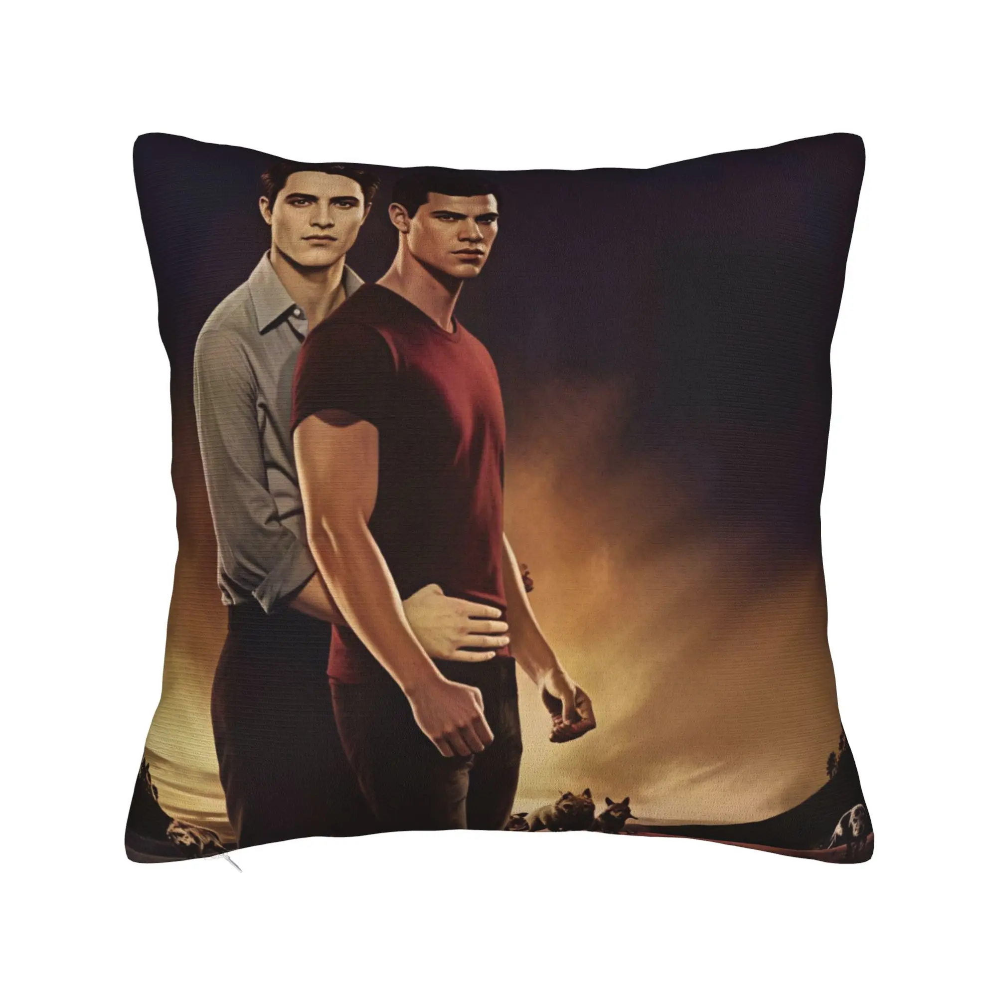 Pillow Cover Twilight Saga Edward Bella  Cute Funny Pillow Case For Sofa Home Decoration Pillowcases