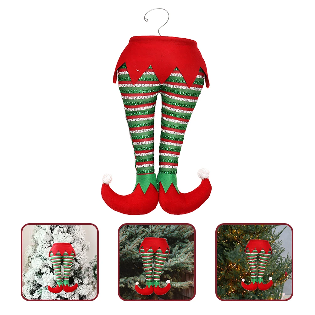 

Festive Christmas Legs Hanging Decor Unique Xmas Tree Ornament for Home Office Mantel Holiday Decoration Cheerful Festival