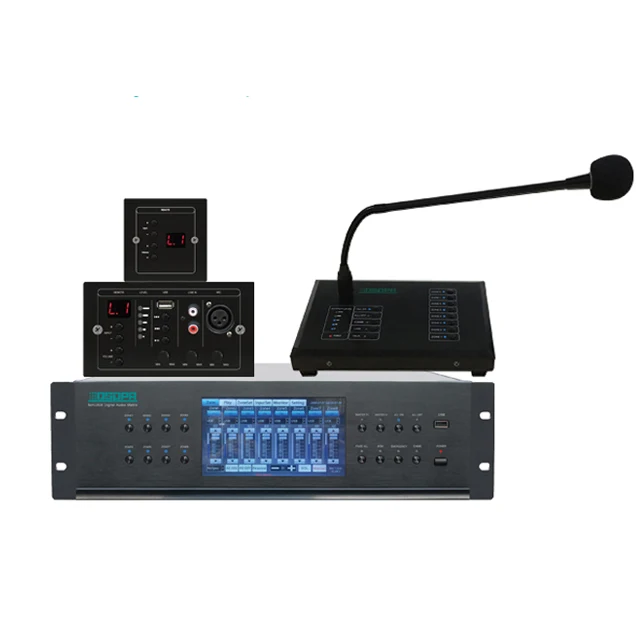 

MAG808 Public Address System Full Set 8*8 Channel Multi Zones IP PA Paging System Audio Matrix For Gym Restaurant