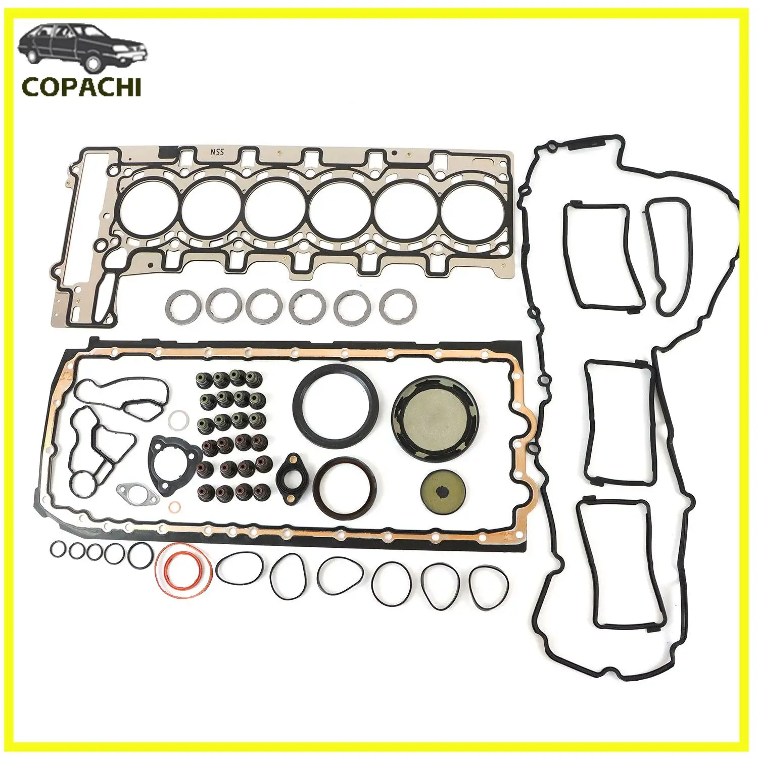 11127599212 11127587804 Overhaul Gasket Kit for BMW 335i X3 X5 X6 E90 F30 F10 F25 E70 E71 N55 3.0L L6 Turbocharged  N55 Engine