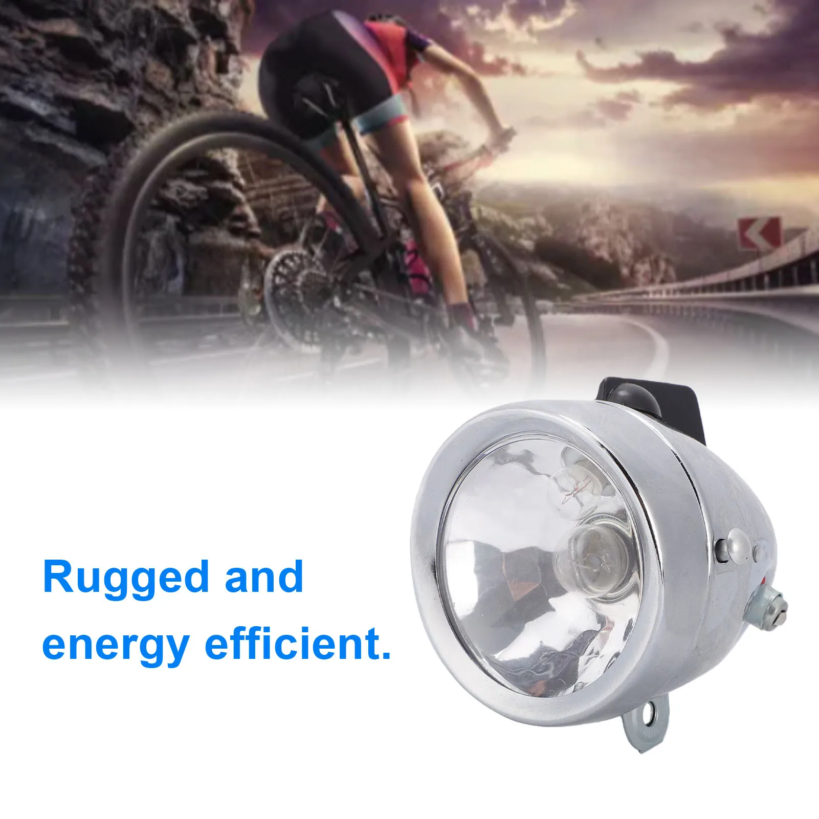 Portable Generator Dynamo Headlight Tail Light Kit 12V 5.5W Waterproofing Bike Friction Generator Dynamo Light Kit Headlight