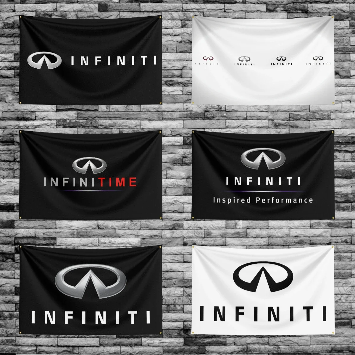 90*150CM infinitis Car Flag Banner Polyester Printed Garage or Bedroom Living Room Decoration