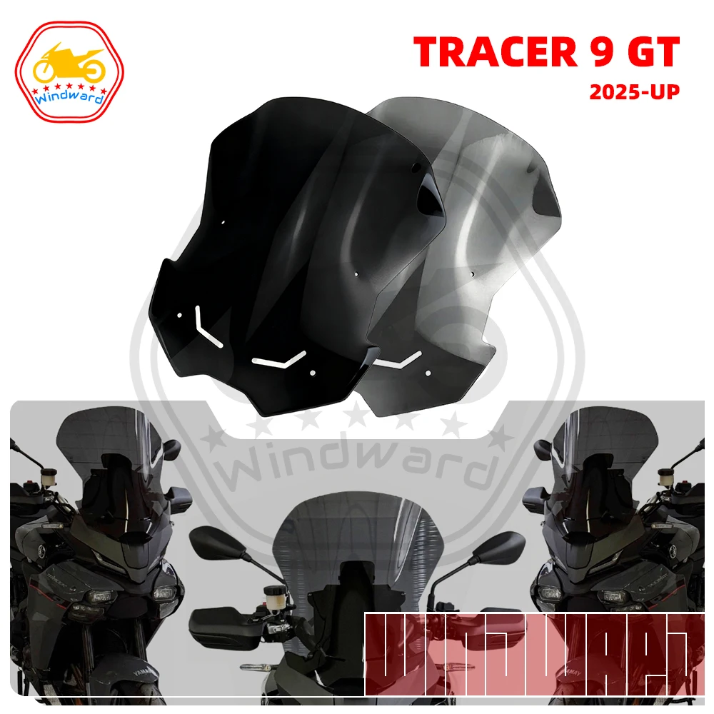 

Fits For YAMAHA TRACER 9 GT 2025 2026 MT-09 TRACER GT9 25-26 Motorcycle Modification Touring Windshield Visor Black Windscreen