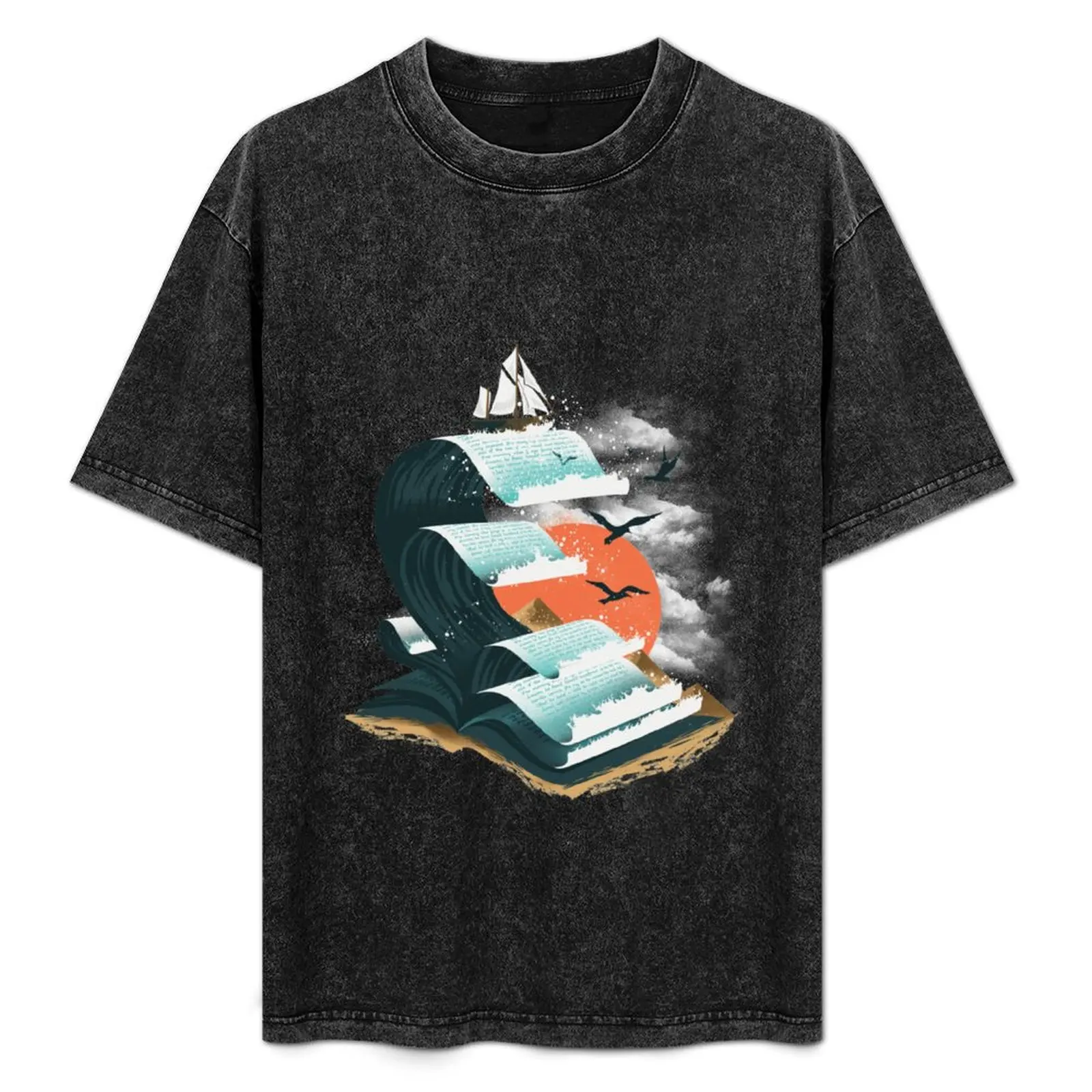 Waves of Knowledge T-Shirt Festival Casual Short Sleeve