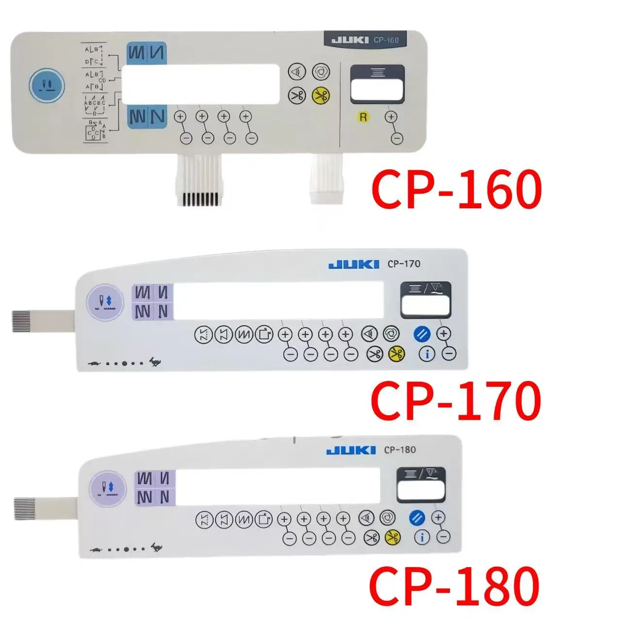 Panel de Control CP-160/170/180, Teclado de Membrana, Adhesivo para Panel, Repuestos para Máquinas de Coser Industriales JUKI DDL-8700/8500/9000
