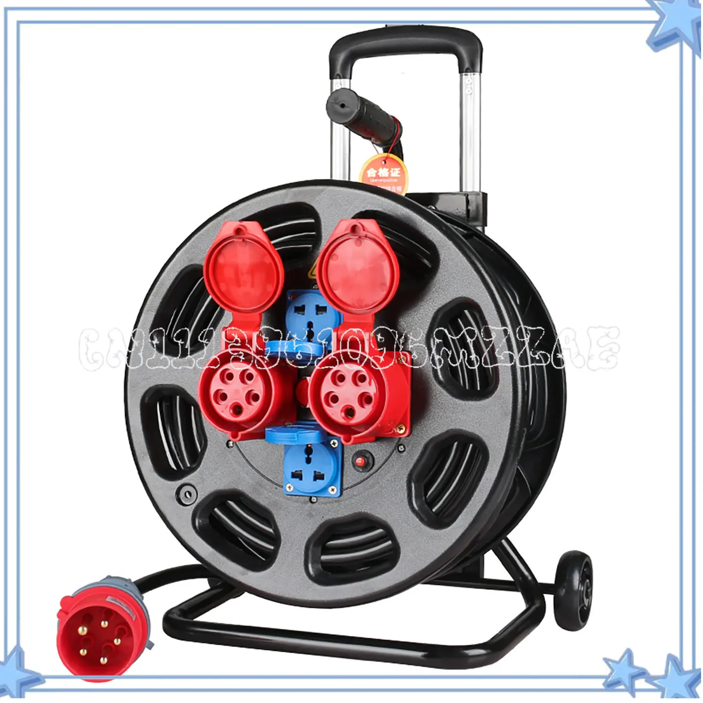 380V Cable Reel Three-phase Five-wire 4-spool 5-core 16/32A Construction Site Aviation Explosion-proof Socket Empty Drag Reel