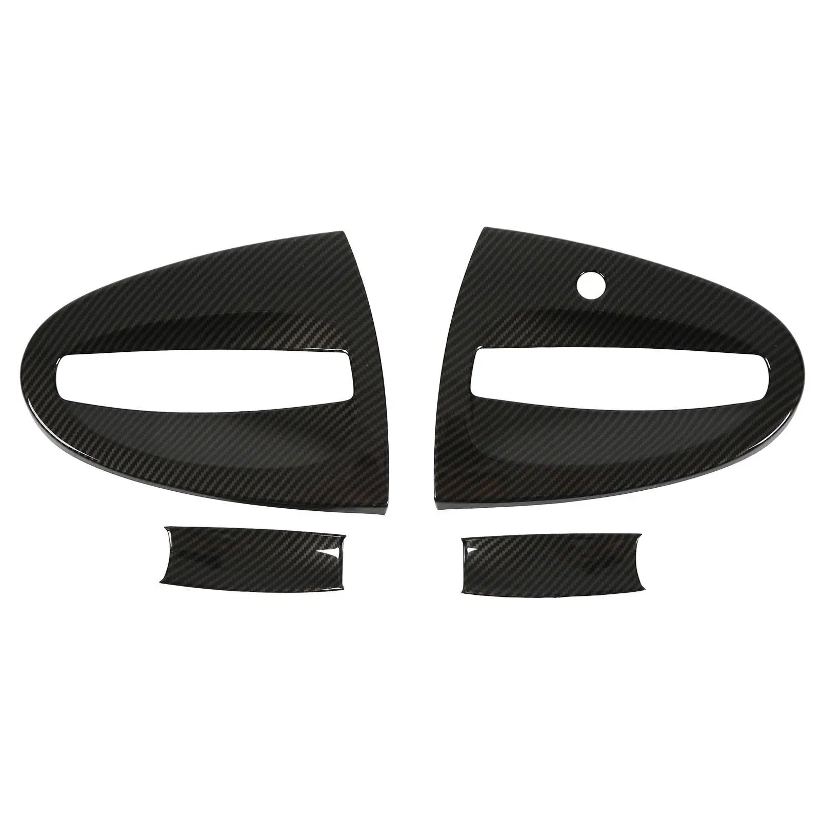 

4pcs Carbon Style Car Exterior Door Handle Bowl Cover Trim Replacement For Smart Fortwo W451 2009-2015