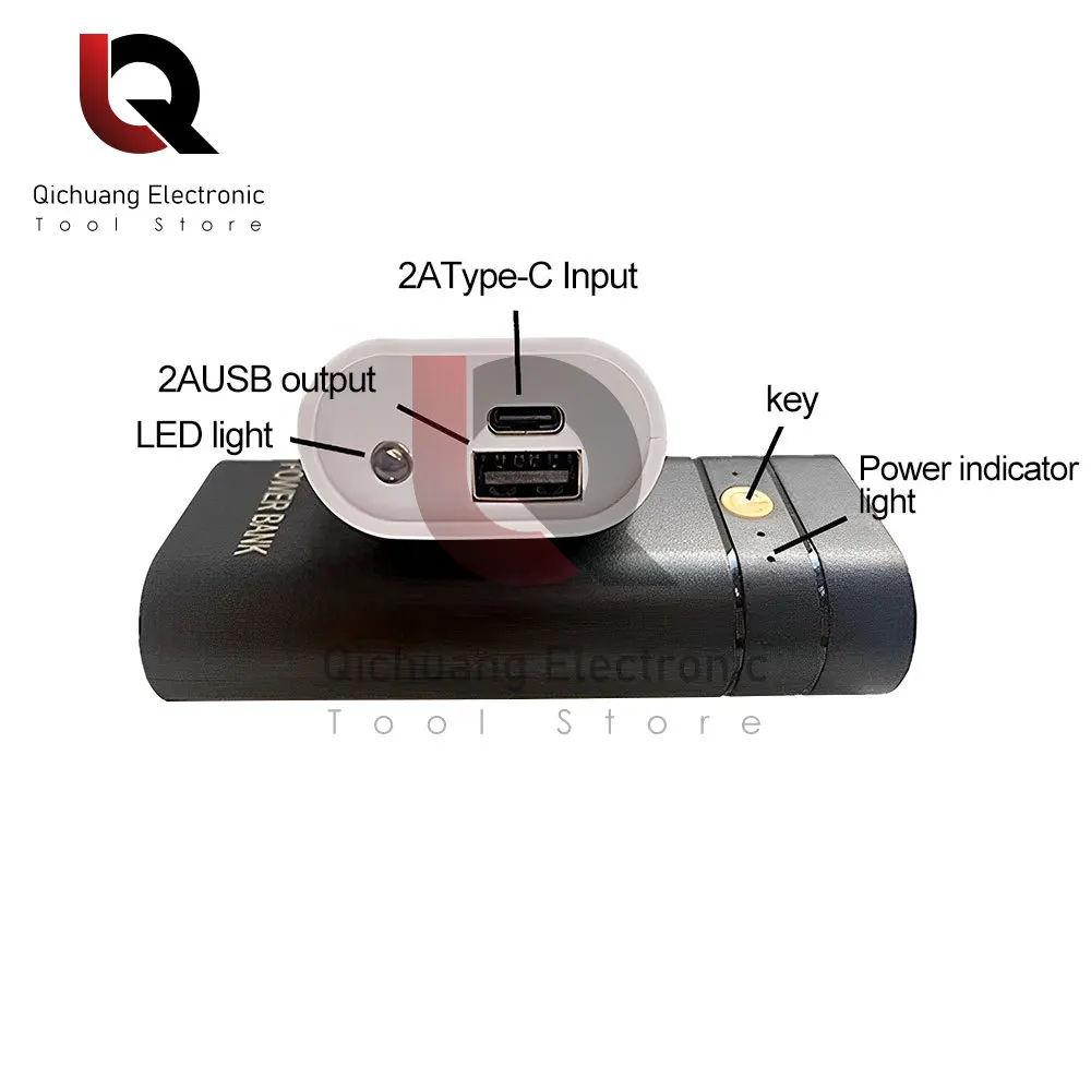 DIY opakowanie na Power Bank ładowarka z płaską głowicą zewnętrzna obudowa USB porty wyjściowe plastikowa powłoka etui na powerbank