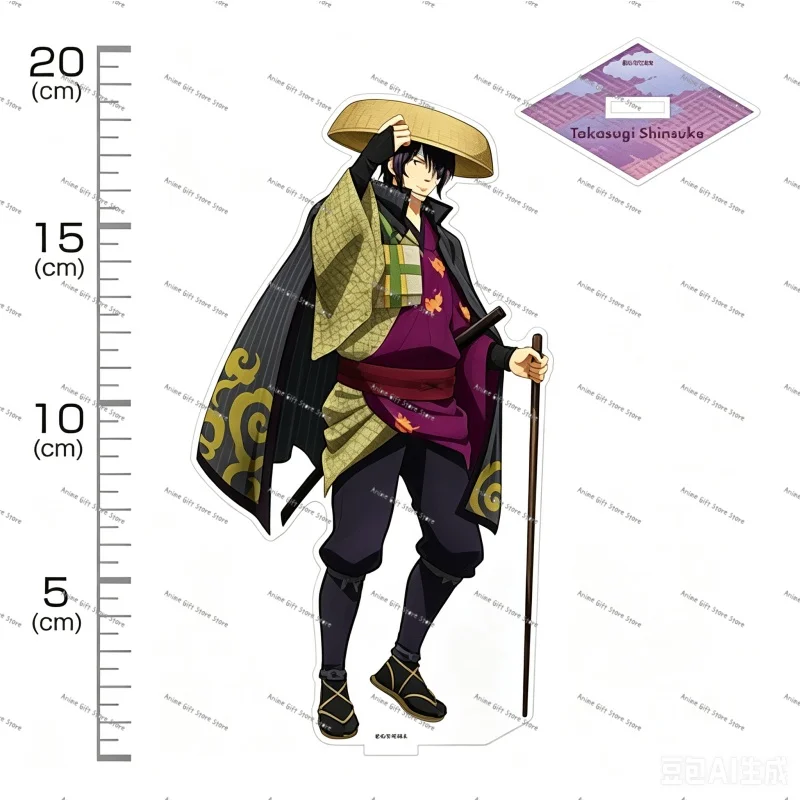 Lovely Products 15cm Anime Acrylic Stand Model Gintama Bookshelf Decoration High Definition Images As A Gift For Fans Keychain