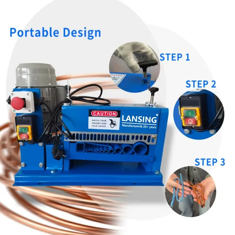 M40-1 Electric 1-40mm Hot Sale Full Automatic Wire Stripping Machine For Scrap Copper Cables Recycling Portable Wire Stripper